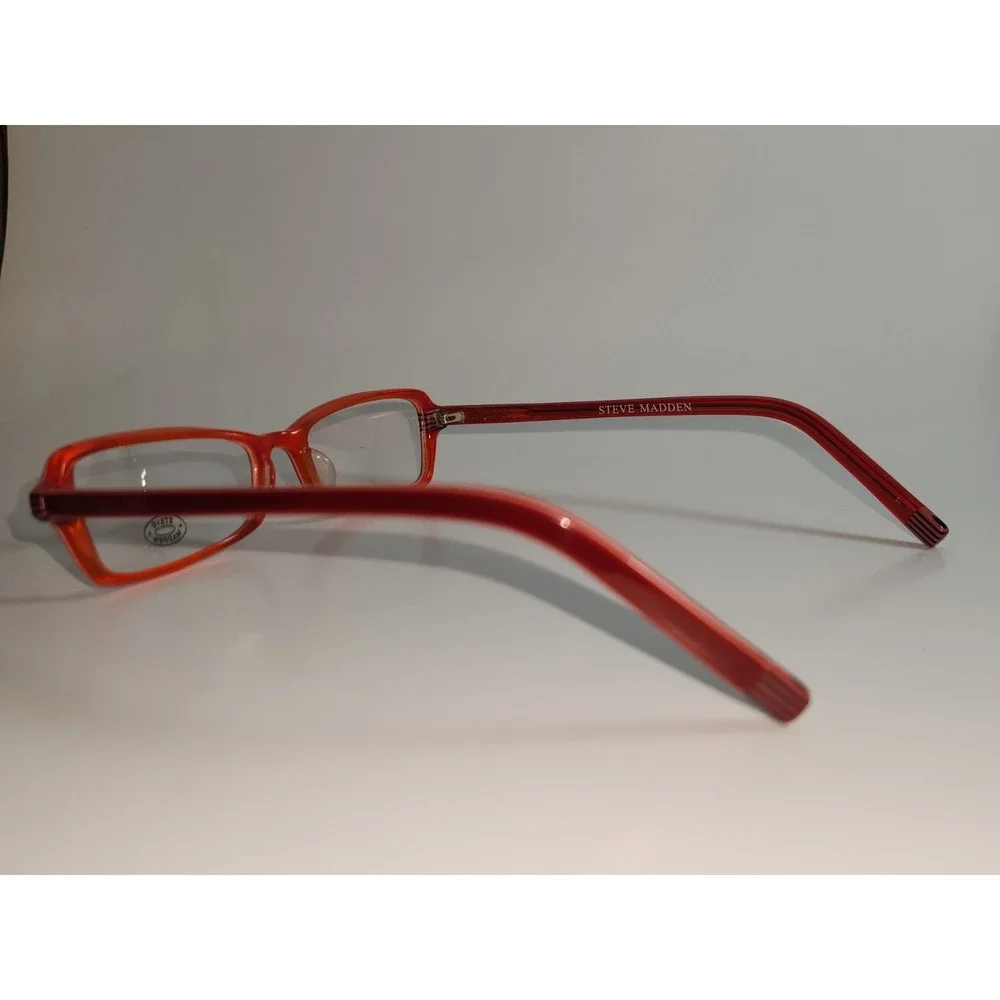 Steve Madden DS250 Burgundy Rectangular Eyeglasses Frames 49-15-135 Handmade NEW